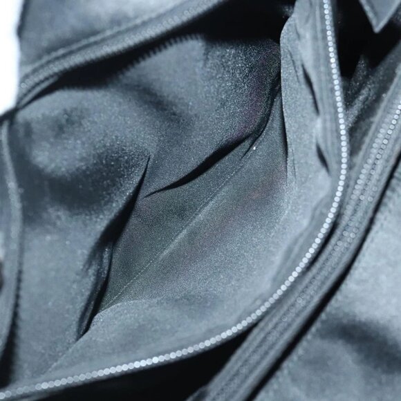 PRADA Hand Bag Satin Black Silver Auth 96617 - Picture 9 of 16